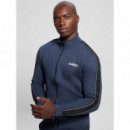 Sudadera con cierre de cremallera y logo lateral de Guess