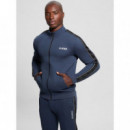 Sudadera con cierre de cremallera y logo lateral de Guess