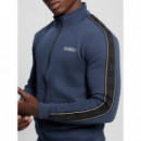 Sudadera con cierre de cremallera y logo lateral de Guess