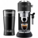 DELONGHI Dedica Style EC685BK Cafetera Espresso + Molinillo de Regalo