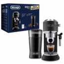 DELONGHI Dedica Style EC685BK Cafetera Espresso + Molinillo de Regalo