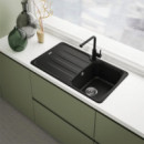 Franke Lina L Pull Out Negro Mate 115.0712.435