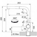 Franke Lina L Pull Out Negro Mate 115.0712.435