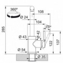 Franke Lina L Pull Out Negro Mate 115.0712.435