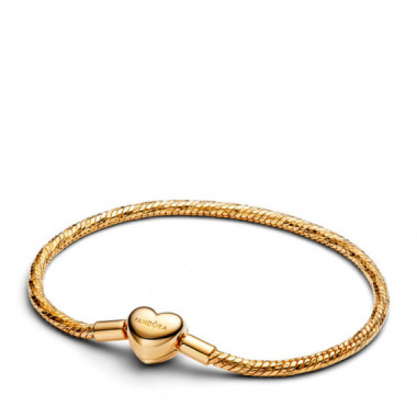 Pandora Pulsera de cadena de serpiente facetada bañada en oro de 14k 564236C00