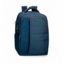 MOCHILA DE VIAJE CABINA PEPE JEANS ANCOR POLYESTER AZUL MARINO GRAN CAPACIDAD