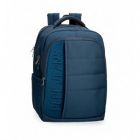 MOCHILA DE VIAJE CABINA PEPE JEANS ANCOR POLYESTER AZUL MARINO GRAN CAPACIDAD