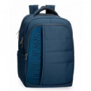 MOCHILA DE VIAJE CABINA PEPE JEANS ANCOR POLYESTER AZUL MARINO GRAN CAPACIDAD