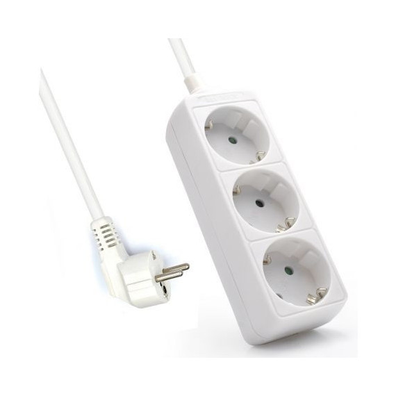 REGLETA EWENT 3 ENCHUFES SHUCO CON PROTECCION BLANCO (EW3958)