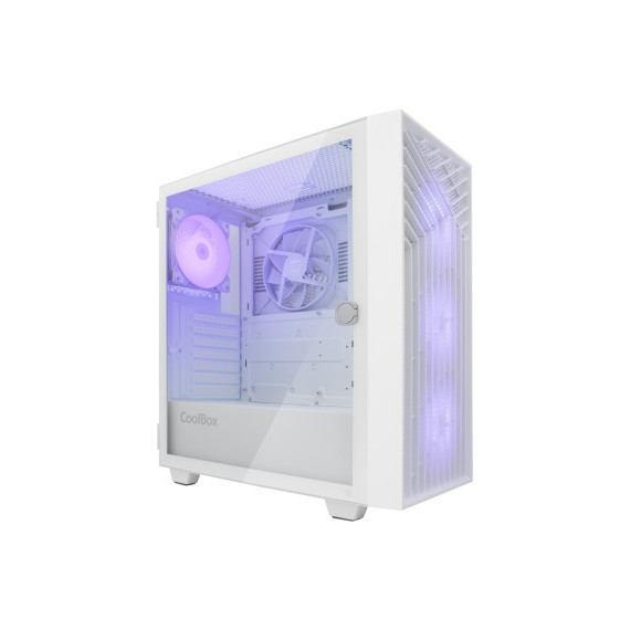 CARCASA COOLBOX GAMING ATX GA300 GRID LINE BLANCA