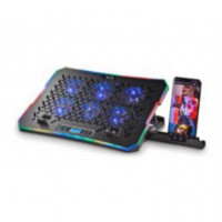 NGS Hero Stand Base Refrigeradora RGB LCD para Portátiles 15.6"