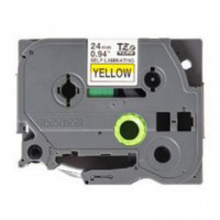 Cinta Brother TZe-SL651 Laminada Súper Adhesiva Negro sobre Amarillo 24mm x 8m