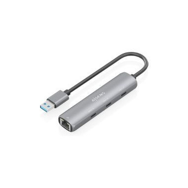 Hub USB-A a 3xUSB-C y RJ45 AISENS Gris (ASUC-4P037-GR)