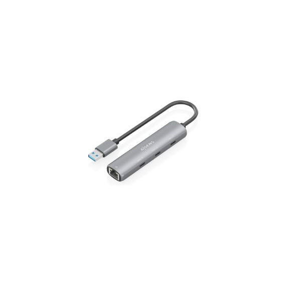 Hub USB-A a 3xUSB-C y RJ45 AISENS Gris (ASUC-4P037-GR)
