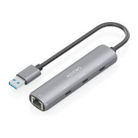 Hub USB-A a 3xUSB-C y RJ45 AISENS Gris (ASUC-4P037-GR)
