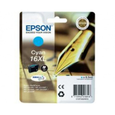 Cartucho de Tinta Epson 16XL Pluma Cian Original (C13T1632401)