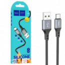 Hoco X86 Cable USB-A a USB-C 3.0A, 1m Silicona Negro