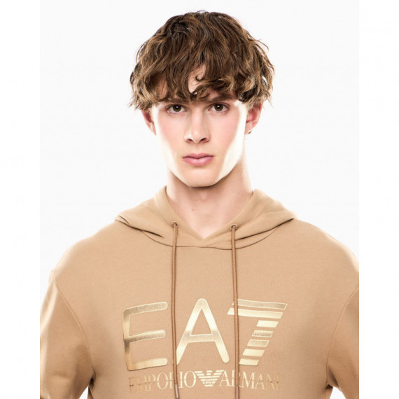 Sudadera con capucha de algodón elástico con maxilogotipo Logo Series de Armani Exchange