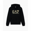 Sudadera con capucha de algodón elástico con maxilogotipo Logo Series de Armani Exchange