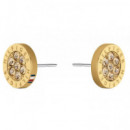 PENDIENTES DORADO CRISTALES