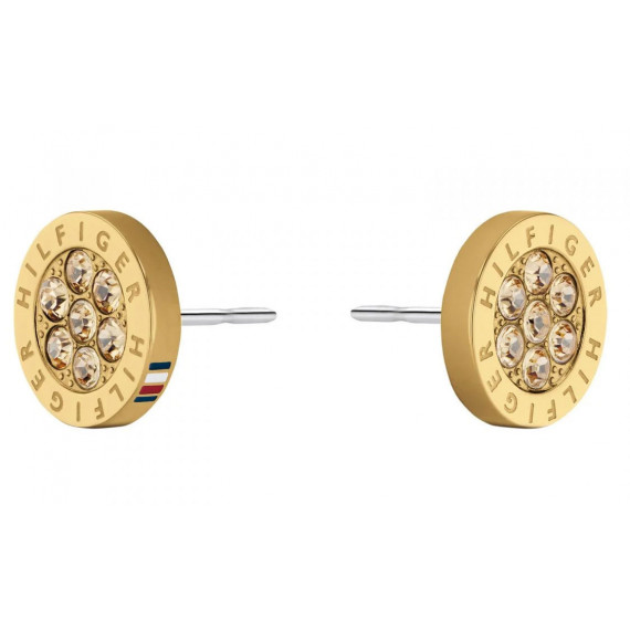 PENDIENTES DORADO CRISTALES