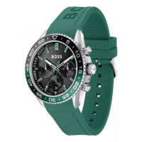 RELOJ RUNER C/SILICONA VERDE