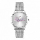 RELOJ PLATEADO CROCODELLE