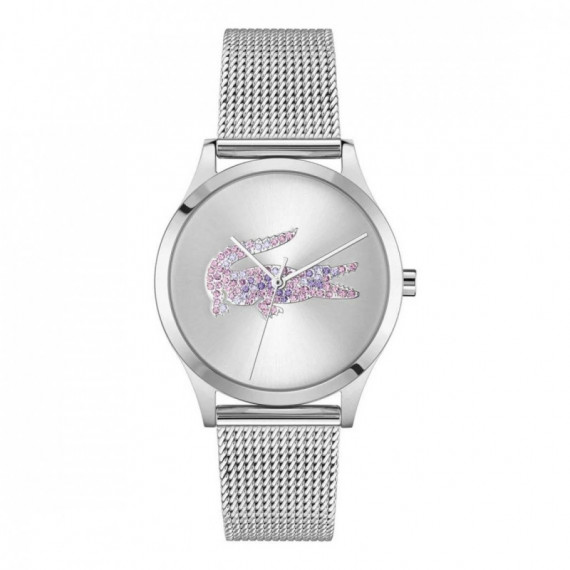 RELOJ PLATEADO CROCODELLE
