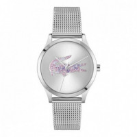RELOJ PLATEADO CROCODELLE