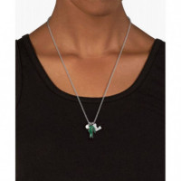 COLLAR CON CHARMS PLATEADO