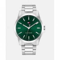 RELOJ BRUCE PLATEADO E/VERDE