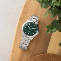 RELOJ BRUCE PLATEADO E/VERDE