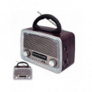 SAMI RS-11807 Radio Retro Madera Analogica 3 Bandas/Usb/SD/AUX/BT