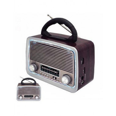 SAMI RS-11807 Radio Retro Madera Analogica 3 Bandas/Usb/SD/AUX/BT