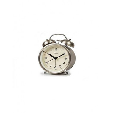 TIMEMARK Reloj Despertador De Campana Metalico Gris,Rosa ,Dorado Pequeño CL-503