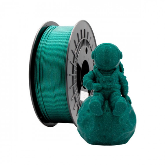 Filamento 3D Pla Glitter Verde 1.75MM 1 Kgr