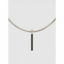 COLLAR GUESS NOIR PLATEADO