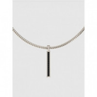 COLLAR GUESS NOIR PLATEADO