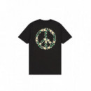 Camisetas Hombre Camiseta Olow Unisex Peace Carbon Black