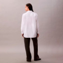 Camisa con botones holgada de popelín