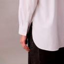 Camisa con botones holgada de popelín