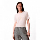 Camiseta punto Jersey Cropped con monograma