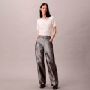 Camiseta punto Jersey Cropped con monograma