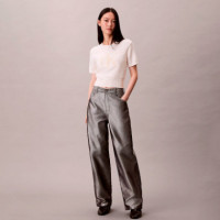 Camiseta punto Jersey Cropped con monograma