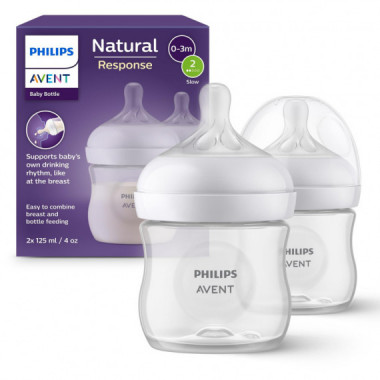 AVENT BIBERON PHILIPS  NATURAL RESPONSE + 0 MESES 1 UNIDAD 125 ML