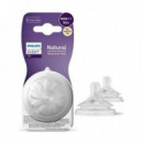 AVENT TETINA NATURAL T3 FLUJO MEDIO PHILIPS NATURAL RESPONSE + 1 MES 2 UNIDADES