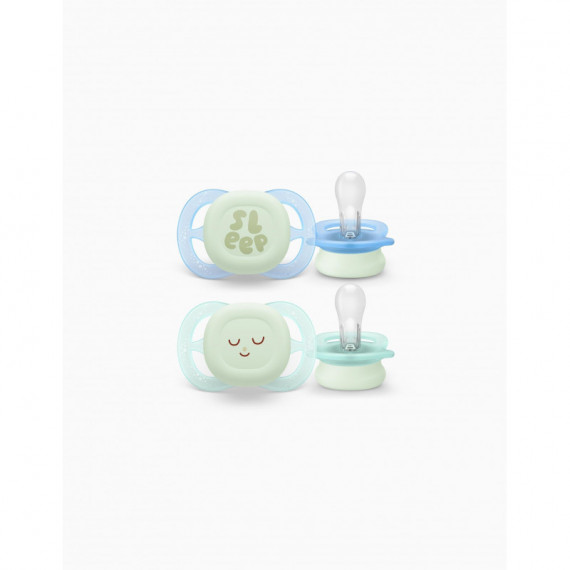 AVENT CHUPETE SILICONA PHILIPS  ULTRA START NOCTURNO 0 - 2 MESES 2 UNIDADES NIÑO