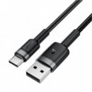 Acefast C22-04 Cable USB-A a USB-C 3A 1.2m Trenzado Negro