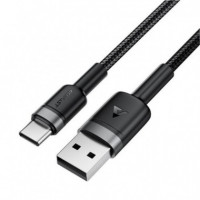 Acefast C22-04 Cable USB-A a USB-C 3A 1.2m Trenzado Negro