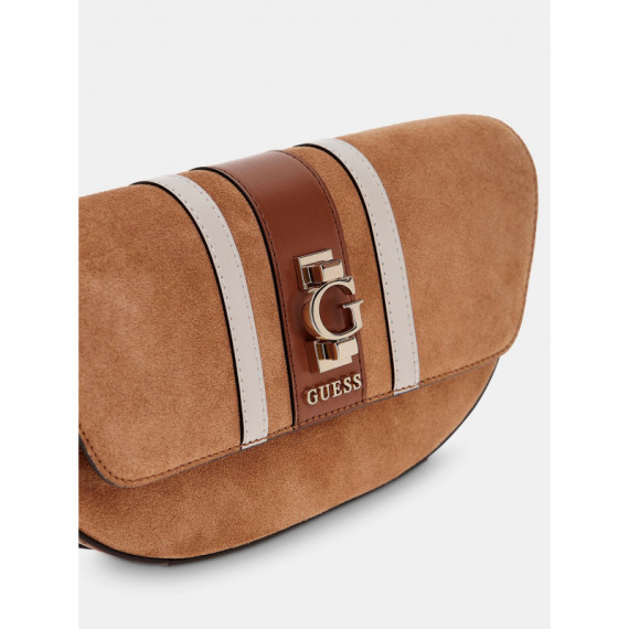 Bolso bandolera Erenia de piel auténtica Guess